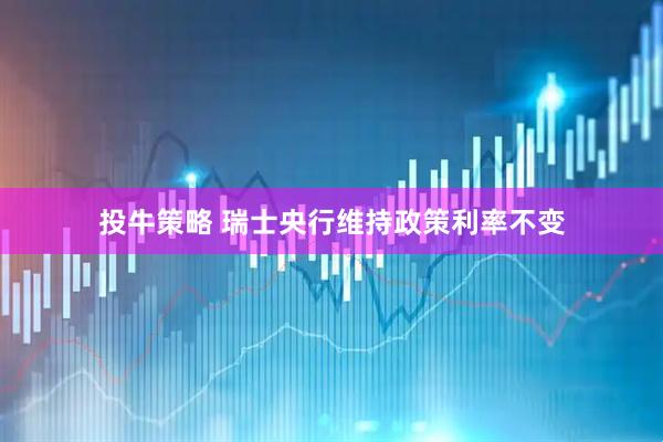 投牛策略 瑞士央行维持政策利率不变